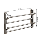 Fällbar väggskohylla 2-radig 50 x 29,5 x 8,5 cm Självhäftande utrymmessparande skohållare Utan borrning Enkel montering Skohållare 2