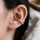 Falošný piercing do nosa bez prepichovania 1 ks Otvorený kroužek so zirkónmi 8 mm Klips na nos aj chrupavku ucha 6
