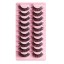 Falsche Wimpern, 10 Paar, dramatische Streifen, falsche Wimpern, Streifen, Nerzwimpern 6