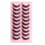 Falsche Wimpern, 10 Paar, dramatische Streifen, falsche Wimpern, Streifen, Nerzwimpern 8