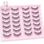 Falsche Wimpern, 14 Paar, natürliche Wimpernverlängerung, Volumen, 3D, künstliche Wimpern, selbstklebende künstliche Wimpern 4