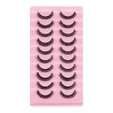 False Dramatic Lashes 10 Pairs Dramatic False Lashes with Strip Mink Strip Lashes 9