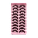 False Dramatic Lashes 10 Pairs Dramatic False Lashes with Strip Mink Strip Lashes 15