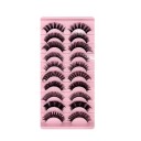 False Dramatic Lashes 10 Pairs Dramatic False Lashes with Strip Mink Strip Lashes 24