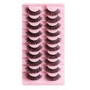 False Dramatic Lashes 10 Pairs Dramatic False Lashes with Strip Mink Strip Lashes 26