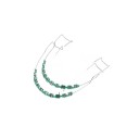 Falsi apparecchi ortodontici decorativi 5 x 4,6 cm Coppia di apparecchi con gancio e filo metallico Decorazione dentale temporanea con scatola 15