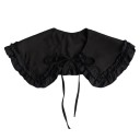 Falsk krage för kvinnor Horisontell veckad bomull Avtagbar krage Dekorativ krage för tröja blus klänning Elegant accessoar 2