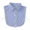 Falsk krage för kvinnor randig Avtagbar krage Elegant dekorativ krage för tröja blus klänning Modeaccessoar 1