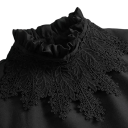 Falsk krage för kvinnor, stående, veckad med spets, elegant avtagbar krage, dekorativ krage för tröja, blus, klänning, modeaccessoar 2