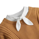Falsk krave til kvinder Elegant aftagelig damekrave med bindebånd Dekorativ krave til sweater, bluse eller kjole Stilfuldt modetilbehør 2