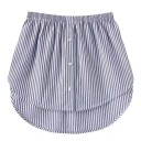 Falso fundo de camisa com elástico A parte inferior por baixo de um suéter Acessório decorativo para sobreposição Estilo alongado 4