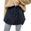 Falso fundo de camisa com elástico A parte inferior por baixo de um suéter Acessório decorativo para sobreposição Estilo alongado 7