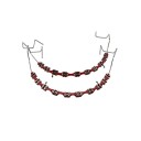 Falsos brackets decorativos 5 x 4,6 cm Par de brackets con gancho y alambre metálico Adorno dental temporal con caja 11