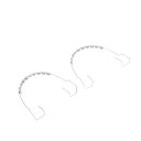 Falsos brackets decorativos 5 x 4,6 cm Par de brackets con gancho y alambre metálico Adorno dental temporal con caja 7