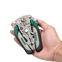 Faltbare Abisolierzange 20,5x6 cm Multifunktionale Windenpresszange für Elektriker Schneiden von Drähten Ergonomischer Griff 4