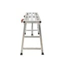 Faltbare Arbeitsbühne höhenverstellbar 60–90 cm, Tragkraft 200 kg, Aluminiumlegierung, silber, zum Malen und Reparieren 5