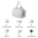 Faltbare Einkaufstasche 40 x 40 cm aus Nylon Robuste Tasche mit floralem Muster Faltbare Tasche mit einer Tragkraft von 20 kg Volumen 48–64 Liter 3