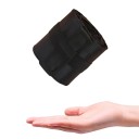 Faltbare Einkaufstasche, schwarz, 40 x 40 cm, aus Nylon, Tragkraft 20 kg, Volumen 48–64 l, strapazierfähige Tasche mit großer Öffnung, platzsparend zusammenfaltbar 4