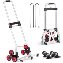 Faltbarer Handwagen für Umzüge 490 × 475 × 1150 mm karbonstahl silber-schwarz-rot zum Transport von Gegenständen 1