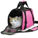 Faltbarer Katzen- und Hundetransporter, praktischer Haustiertransporter mit Reißverschluss, weicher Nylon-Hunde- und Katzentransporter 4