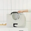 Faltbarer Wäschekorb mit Aluminiumgriffen 73 x 38 cm Oxford-Stoff schwarzer Aufbewahrungskorb für Wäsche im Badezimmer und Schlafzimmer 3