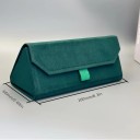 Faltbares Brillenetui 16 x 6,8 cm Dreiecksform Elegantes Brillenetui aus Samt Lese- und Sonnenbrillenetui 3