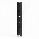 Faltbares Metallregal 6 Regale 30 x 61 x 183 cm Drehbare Räder mit Bremse Kohlenstoffstahl Q235A Schwarz Für Garage und Küche 4