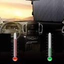 Faltblende für Autos gegen die Sonne aus Aluminiumfolie Befestigung mit Saugnäpfen Breite 150 bis 200 cm Schützt das Innere vor Hitze 4