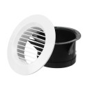 Fan Cover for Round Duct 100 mm 145x72x92 mm Ventilation Grille Ventilation Opening Protective Cover for Airflow 2