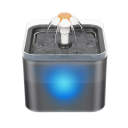 Fântână automată pentru pisici de 2 litri cu lumină LED, alimentare USB, filtrare în 4 etape, 3 moduri de debit, funcționare silențioasă, indicator al nivelului apei 7