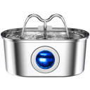 Fântână automată pentru pisici din oțel inoxidabil, 3,2 l, dozator de apă silențios, cu lumină LED, suport pentru băut, filtrare dublă, bol de băut ușor de întreținut 1