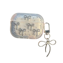 Fantastic Silver Transparent Case for AirPods 1 2 with Bow and Charm Soft Protective Case for Headphones 1