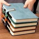 Farbenfrohes Retro-A5-Notizbuch mit weichem Kunstledereinband 360 Seiten Geeignet für Studenten und das Büro Mit Lesezeichen 9