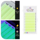 Farbige UV leuchtende individuelle künstliche Wimpern C-Biegung 8–14 mm Dicke 0,07 mm Neon Wimpern für volumetrische Verlängerung 5