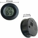Farbiges digitales Thermometer und Hygrometer, Durchmesser 45 mm, LCD-Anzeige mit Batterie, kompaktes Design für Boxen, Genauigkeit 8