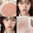 Fard à joues en poudre 6 g Fard à joues waterproof longue durée dans un boîtier compact rond avec miroir Maquillage léger pour mettre en valeur 10