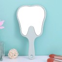 Farebné ručné zrkadlo v tvare zuba Malé zrkadlo na dentálnu kontrolu a make-up Prenosné zrkadlo s držadlom Vysoké rozlíšenie 9
