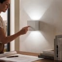 Faretto a parete LED 12 W Classe di protezione IP65 Cubo 10 x 10 x 10 cm Corpo in alluminio Illuminazione verso l'alto e verso il basso Luce bianca 6000 K Per facciata e ingresso 6