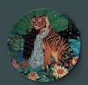 Farfurie decorativă cu motiv de animal sălbatic 3