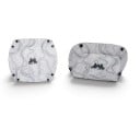 Farfurie pliabilă pentru camping Ușoară și portabilă 19,5 x 5 cm Margini ridicate cu butoni Albă cu motiv de contururi Nădejde pentru natură 1