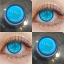 Färgade kontaktlinser blå och lila mjuka hydrogel anime effekt full täckning diameter 14.5 mm 6 månader 2