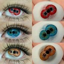 Färgade kontaktlinser med effekt av trippel pupill diameter 14,5 mm hydrogel utan styrka för cosplay och Halloween 5