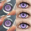 Färgade kontaktlinser mjuka hydrogel med tydlig fantasy effekt full täckning diameter 14.5 mm för dagligt bruk 5