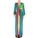 Färgglad randig jumpsuit för kvinnor 7