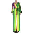 Färgglad randig jumpsuit för kvinnor 8