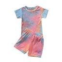 Färgglada barn T-shirt och shorts L1255 3