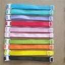 Färgglada justerbara hundhalsband 100 st Tunn textilrem med plastspänne och glidsäkring Längd 20 till 40 cm Slumptal färger 3