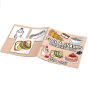 Färgläggningsböcker med mat- och godistema enkla illustrationer 20 x 20 cm pappersfärgning för barn och vuxna 2