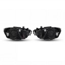 Fari anteriori 2 pezzi con LED per la guida diurna, indicatori, anabbaglianti e abbaglianti, neri, per BMW serie 3 F30 2012–2019 con alogeni 3