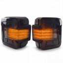 Fari posteriori LED con indicatori di direzione arancioni sequenziali, versione EU, set da 2 pezzi, 12 V IP67, nero fumé, per Jeep Wrangler JK 5